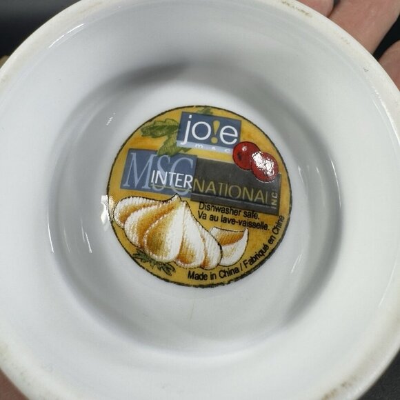 JOIE MSC International Garlic Mortar and Pestle Ceramic Grinder Herbs Spices - Picture 5 of 12